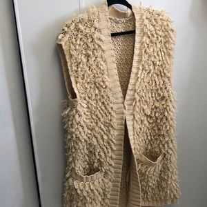 Tularosa shaggy cream  Cardigan